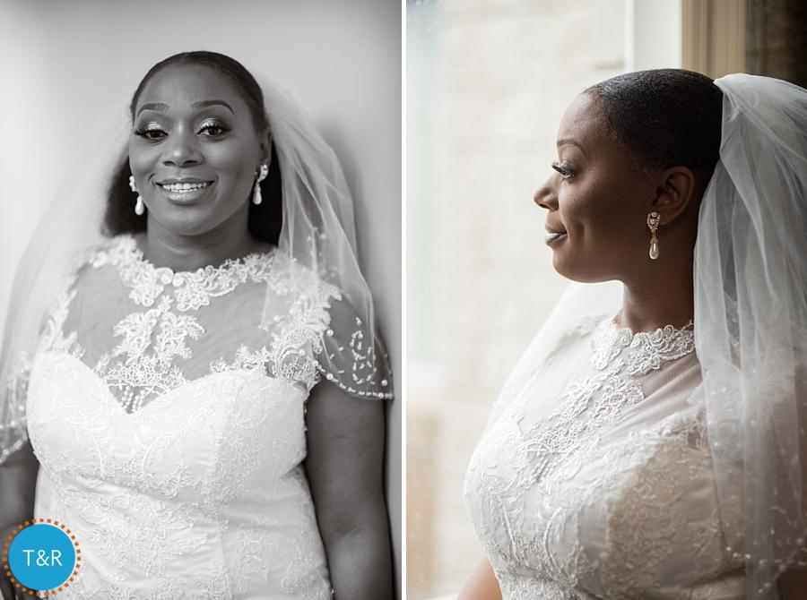 A beautiful bride awaits her wedding at Detroit's Tabernacle Missionary Baptist Church