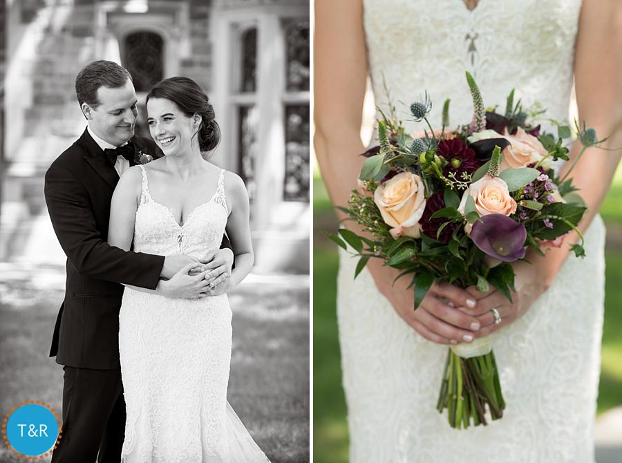 Detail shot of the bride's bouquet