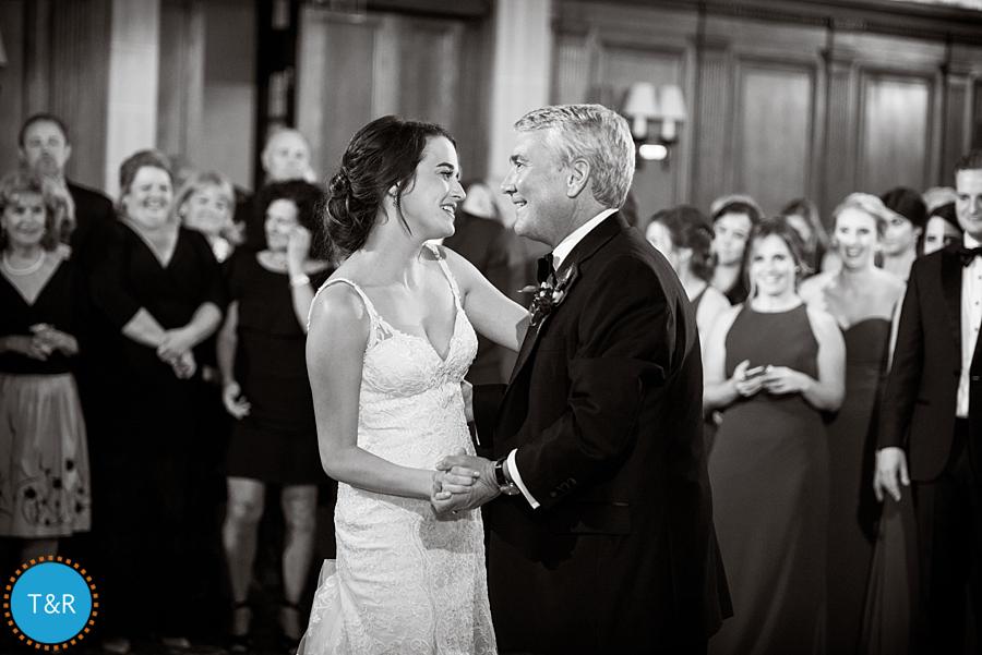 Bride dancing with her father at the Detroit Athletic Club