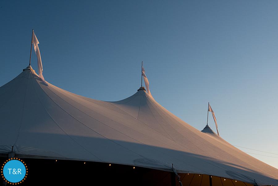 sailcloth tent at Misty Farm